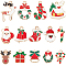 56Pcs 14 Style Alloy Enamel Pendants, for Christmas, Mixed Shapes, Light Gold, Mixed Color, 15~24x9~19x1~4mm, Hole: 1.4~2mm, 4pcs/style