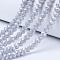 Electroplate Glass Beads Strands, Opaque Solid Color, AB Color Plated, Faceted, Rondelle, Gainsboro, 10x8mm, Hole: 1mm, about 60~61pcs/strand, 46~48cm