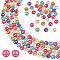 FINGERINSPIRE 4 Pcs Peace Sign Synthetic Turquoise Dyed Beads Strands 15.6 inch Long Colorful Elastic Thread Peace Sign Bead Charms for DIY Bracelets Jewelry Making Supplies(33 Pcs 12mm Beads/Strand)