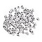Opaque Acrylic Beads, Enamel Style, Cube with Letter, Letter N, 4.5x4.5x4.5mm, Hole: 2mm, 5500pcs/500g