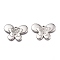 Non-Tarnish 304 Stainless Steel Pendants, Butterfly with Butterfly, Stainless Steel Color, 21.5x30x3mm, Hole: 2mm