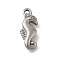 Anti-Tarnish 304 Stainless Steel Pendants, Sea Horse Charm, Stainless Steel Color, 16.5x6.5x3.2mm, Hole: 1.2mm