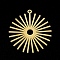 Ion Plating(IP) 304 Stainless Steel Pendants, Laser Cut, Sun, Real 18K Gold Plated, 32.5x30x1mm, Hole: 1.5mm