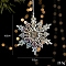 Christmas Theme Acrylic Pendant Decoration, for Christmas Tree Hanging Ornament, Snowflake, 100x100mm