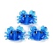 Handmade Lampwork Beads, Crab, Royal Blue, 15~17x22~24x7.5~9mm, Hole: 1.6~2mm