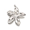 304 Stainless Steel Pendants, Flower Charm, Anti-Tarnish, Stainless Steel Color, 31.5x29.5x4mm, Hole: 2mm