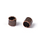 Brass Crimp Beads, Cadmium Free & Lead Free, Tube, Red Copper, 1.5x1.5mm, Hole: 1mm