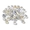 Resin European Beads, with Platinum Plated Brass Core, Rondelle, WhiteSmoke, 13.5x9mm, Hole: 5mm