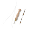 Punch Embroidery Tool Kits, Including Wood Handle Punch Pen, Stainless Steel Replacement Needles, Iron Wire Threader, BurlyWood
