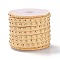 Faux Suede Cord, with Golden Tone Alloy Rivet, For Punk Rock Jewelry Making, Lemon Chiffon, 5x2.5mm, about 5.46 yards(5m)/roll
