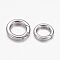 Tarnish Resistant 304 Stainless Steel Spring Gate Rings, O Rings, Ring, Stainless Steel Color, 15x2.8mm, Inner Diameter: 9.6mm