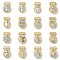 Brass Pendants, Flat Round Charms, Religion Themes, Long-Lasting Plated, Rack Plating, Real 18K Gold Plated, 14x9.5x3.5mm, Hole: 1.5mm