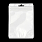 Plastic Packaging Yin-yang Zip Lock Bags, Top Self Seal Pouches, Rectangle, White, 14.8x10.5x0.24cm