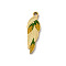 304 Stainless Steel Enamel Pendants, Ion Plating(IP), Golden, Leaf, 22.5x7x1.8mm, Hole: 1.7mm