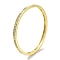 Brass Micro Pave Clear Cubic Zirconia Hinged Bangles for Women, Real 18K Gold Plated, Inner Diameter: 2-1/4 inch(5.8cm), 4.5mm
