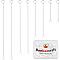 8Pcs 4 Styles Rhodium Plated Sterling Silver Chain Extender, End Chains with Spring Ring Clasps, with 925 Stamp, Platinum, 31~100mm, 2Pcs/style