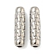 Brass Pendants, Cadmium Free & Nickel Free & Lead Free, Column, Real Platinum Plated, 15x3.8mm, Hole: 1.4mm