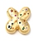 Brass Cubic Zirconia Pendants, Cadmium Free & Nickel Free & Lead Free, Letter A~Z Charms, Real 18K Gold Plated, Letter X, 26x23x7mm, Hole: 5x2.5mm