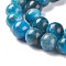 Natural Apatite Beads Strands, Round, 6mm, Hole: 1mm, about 61pcs/strand, 15 inch