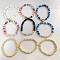 9Pcs 9 Style Word Thank Teach Love Acrylic & Synthetic Hematite Stretch Bracelets Set, Polymer Clay Heishi Surfer Bracelets, Preppy Jewelry for Women, Mixed Color, Inner Diameter: 2-1/8 inch(5.3cm), 1Pc/style