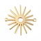 Brass Connector Charms, Sun Links, Long-Lasting Plated, Cadmium Free & Lead Free, Real 24K Gold Plated, 27.5x28x0.6mm, Hole: 1.8mm