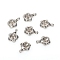 Tarnish Resistant 201 Stainless Steel Pendant Rhinestone Settings, For Pointed Back Rivoli Rhinestone, Flower, Stainless Steel Color, Fit for 4mm Rhinestone, 10x7x3mm, Hole: 2mm