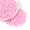Baking Paint Glass Seed Beads, Barrel, Pearl Pink, 4~4.5x3~3.5mm, Hole: 0.8~0.9mm, about 6080pcs/pound