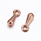 Alloy Charms, Chain Extender Drop, Long-Lasting Plated, Teardrop, Rose Gold, 7x2.5x2mm, Hole: 1mm