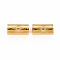 304 Stainless Steel Beads, Column with Sun, Real 14K Gold Plated, 12x6mm, Hole: 1.8mm