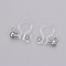 Transparent U Type Painless Prevent Allergy Resin Ear Clip, with Stainless Steel Findings, Stainless Steel Color, 11x10.5x3mm, Hole: 1.4mm