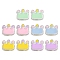 10Pcs 5 Colors Transparent Acrylic Beads, with Enamel, Crown, Mixed Color, 22x25x8mm, Hole: 2.5mm, 2pcs/color