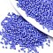 11/0 Grade A Glass Seed Beads, Cylinder, Uniform Seed Bead Size, Baking Paint, Royal Blue, 1.5x1mm, Hole: 0.5mm, about 20000pcs/bag