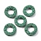 Cinnabar Beads, Carved Lacquerware, Rings, Medium Sea Green, 20x19.5x5mm, Hole: 1.2mm