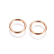 304 Stainless Steel Open Jump Rings, Rose Gold, 8x0.9mm, Inner Diameter: 6mm