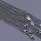 Stainless Steel Cable Chain Necklaces for DIY Jewelry Making Accessories, Black, 0.08 inch(0.2cm)