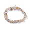 Natural Gold Rutilated Quartz Beads Stretch Bracelets, with Korean Elastic Crystal Thread, 2 inch~2-1/8 inch(5.2~5.3cm)