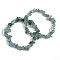 Unisex Chip Natural Apatite Beaded Stretch Bracelets, Inner Diameter: 1-3/4~2 inch(4.5~5cm)