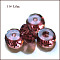 K9 Glass, Imitation Austrian Crystal Beads, Grade AAA, Faceted, Flat Round, Purple, 12x7.5mm, Hole: 0.9~1mm