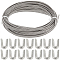 GORGECRAFT 197 Inch x 4mm Spiral Metal Boning Flat Steel Corset Boning with 20pcs Stainless Steel Spiral Bone Tips Spiral Wire Covers Boning Stays Set Structure and Form for Bodice Corset DIY Sewing