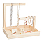 Rectangle Wood Jewelry Display Stands, Wooden Jewelry Organizer Holder with Tray for Necklace, Bracelet Display, Home Decorations, BurlyWood, Finished Product: 30x20x26.3cm