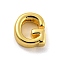 Brass Pendants, Cadmium Free & Nickel Free & Lead Free, Real 18K Gold Plated, Letter G, 8x7x3mm, Hole: 1.2mm