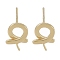 Brass Stud Earring Findings, with 925 Sterling Silver Pin, Cadmium Free & Nickel Free & Lead Free, Ring, Real 18K Gold Plated, 11x8.5mm, Pin: 11.5x0.7mm & 2.7x0.8mm