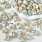 Pearlized Handmade Porcelain Beads, Bees, 16x16x2mm