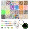 DIY Luminous Acrylic & Plastic Beads Stretch Bracelets Making Kits, Mixed Color, 7x3.5~4mm, Hole: 1.2~1.5mm, 3 styles, 50pcs/style, 150pcs