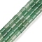 Natural Green Aventurine Beads Strands, Column, 7.5~8.5x5~6mm, Hole: 1mm, about 45~46pcs/strand, 14.69~15.04 inch(37.3~38.2cm)