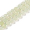 Natural New Jade Beads Strands, Faceted, Rondelle, with Seed Beads, 7.5~8x6.5mm, Hole: 1.4mm, about 45~46pcs/strand, 15.75''(40cm)