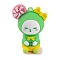 PVC Plastic Pendants, Sweet Girl Doll, Spring Green, 51.5x36x24mm, Hole: 3mm