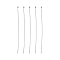 Brass Ball Head Pins, Silver Color Plated, 70x0.6mm, 22 Gauge, Head: 1. 5mm, about 118pcs/20g