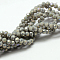 Faceted(32 Facets) Round Full Rainbow Plated Imitation Jade Electroplate Glass Beads Strands, Light Grey, 4mm, Hole: 1mm, about 83~87pcs/strand, 12.6~13.4 inch(32~34cm).