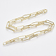 Колье из латуни с плоской овальной скрепкой MAK-S072-07B-LG-2